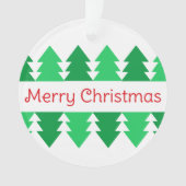 Eenvoudig Rood Kerstmis Groen Boom Ontwerp Ornament (voorkant)