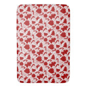 Eenvoudig rood kerstpatroon badmat (Voorkant Verticaal)