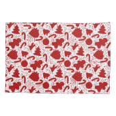 Eenvoudig rood kerstpatroon kussensloop (Achterkant)