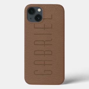 Eenvoudig rood, leder Case-Mate iPhone case
