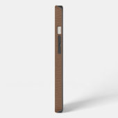 Eenvoudig rood, leder iPhone hoesje (Linkerkant)