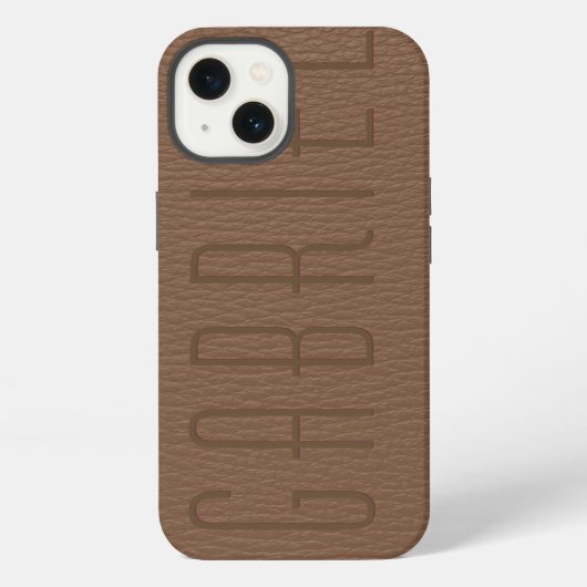 Eenvoudig rood, leder iPhone hoesje (Achterkant)