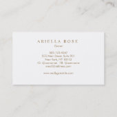 Eenvoudig rood Minimal, Elegant  Professional Visitekaartje (Achterkant)