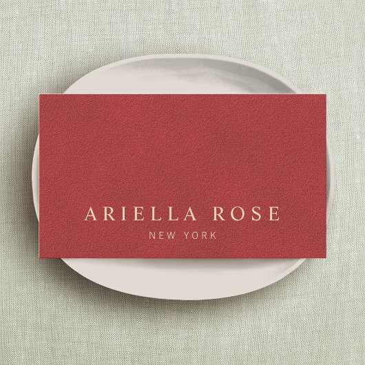 Eenvoudig rood Minimal, Elegant  Professional Visitekaartje