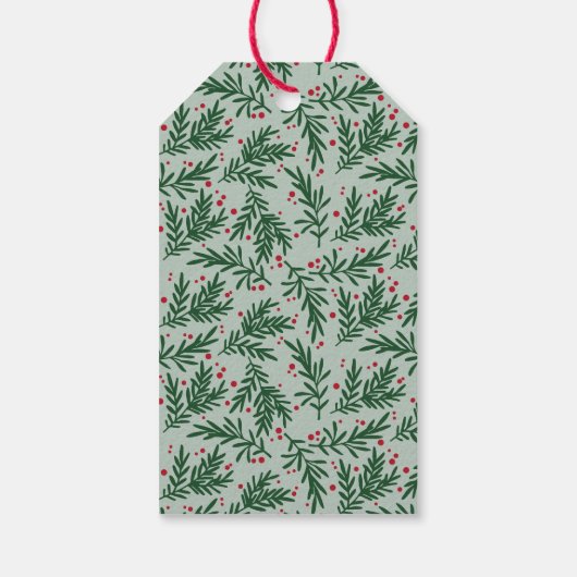 Eenvoudig Rood Modern Kalligrafie Script Kerstmis Cadeaulabel (Achterkant)