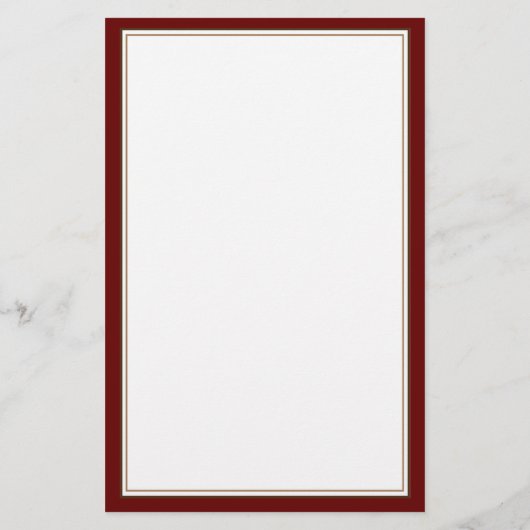 Eenvoudig rood monogram bedrijf briefpapier (Achterkant)