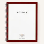 Eenvoudig rood monogram bedrijf notitieboek (Voorkant)