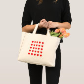 Eenvoudig rood ontwerp mini tote bag (Voorkant (product))