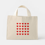 Eenvoudig rood ontwerp mini tote bag (Achterkant)