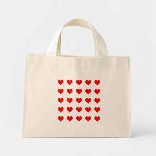 Eenvoudig rood ontwerp mini tote bag (Voorkant)