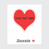 Eenvoudig rood ontwerp sticker (Vel)