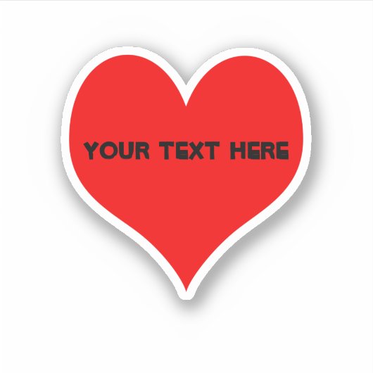 Eenvoudig rood ontwerp sticker (Voorkant)