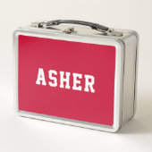 Eenvoudig rood, persoonlijk naar school (Voorkant)