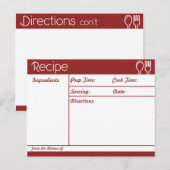 Eenvoudig rood recept zonder lijn briefkaart (Voorkant / Achterkant)