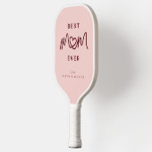 Eenvoudig Rood Roze Schattig Script Modern Beste M Pickleball Paddle (Links)