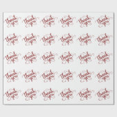 Eenvoudig rood script | Snoep Cherry Apple Bedankt Cadeaupapier (Vlak)