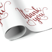 Eenvoudig rood script | Snoep Cherry Apple Bedankt Cadeaupapier (Rol Hoek)