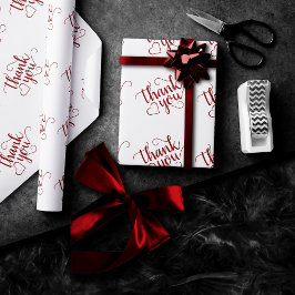Eenvoudig rood script | Snoep Cherry Apple Bedankt Cadeaupapier