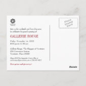 Eenvoudig rood snijlint grote opening briefkaart (Achterkant)