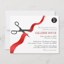 Eenvoudig rood snijlint grote opening kaart