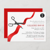 Eenvoudig rood snijlint grote opening kaart (Voorkant / Achterkant)