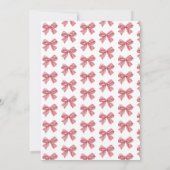 Eenvoudig rood Snoep Stripe Bow kerstfeest Kaart (Achterkant)