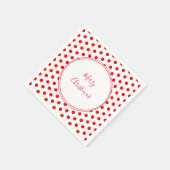 Eenvoudig rood Stip kerstcadeau Servet (Hoek)