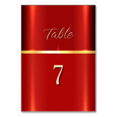 Eenvoudig rood tabelnummer kaart (Achterkant)