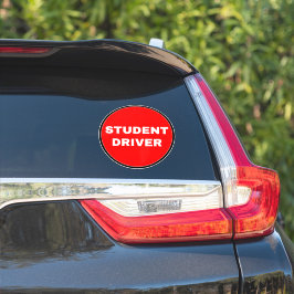 [Eenvoudig rood teken] Student Driver Sticker