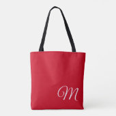 Eenvoudig Rood Tote Bag (Achterkant)