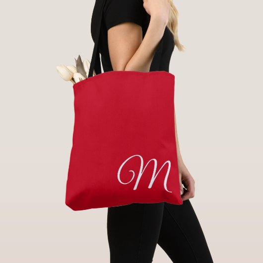 Eenvoudig Rood Tote Bag (Dichtbij)