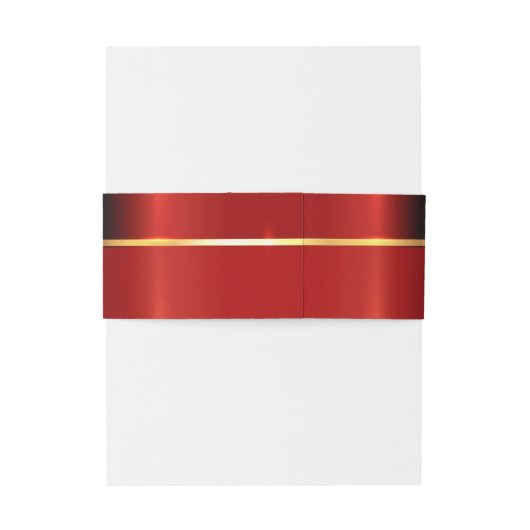 Eenvoudig rood uitnodigingen wikkel (Achterkant Voorbeeld)