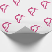 Eenvoudig rood-vogelpakpapier cadeaupapier (Hoek)