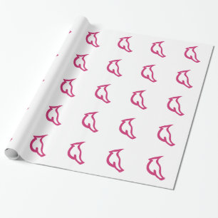 Eenvoudig rood-vogelpakpapier cadeaupapier