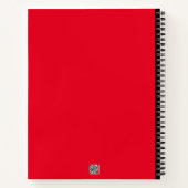 Eenvoudig rood voor aangepast objectscript notitieboek (Achterkant)