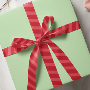 Eenvoudig Rood Whimsical Cute Klassiek Gestreept P Satijnen Lint