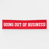 Eenvoudig rood wit bannerteken uit de handel spandoek (Horizontaal)