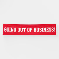 Eenvoudig rood wit bannerteken uit de handel