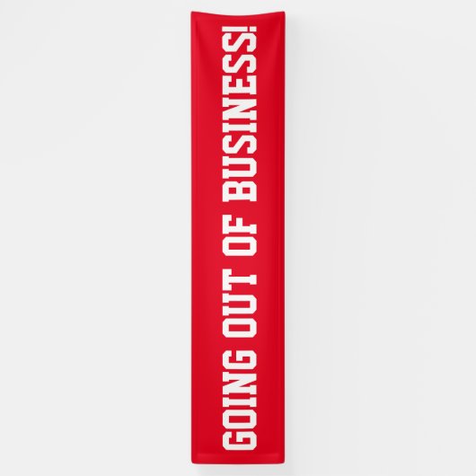 Eenvoudig rood wit bannerteken uit de handel spandoek (Verticaal)