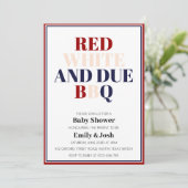 Eenvoudig Rood Wit en Verschuldigd 4 juli Patriott Kaart (Staand voorkant)