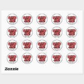 Eenvoudig Rood Wit goed baan ster sticker (Vel)