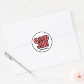 Eenvoudig Rood Wit goed baan ster sticker (Envelop)