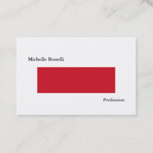 Eenvoudig Rood Wit Minimalistisch Modern Visitekaartje