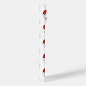 Eenvoudig rood wit voetballen patroon monogram Case-Mate iPhone case (Achterkant / Rechts)