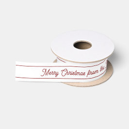 Eenvoudig rood | Witte Feestelijke Ribbon aangepas Satijnen Lint