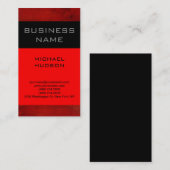 Eenvoudig Rood Zwart Consultant Visitekaartje (Voorkant / Achterkant)