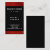 Eenvoudig Rood Zwart Consultant Visitekaartje (Voorkant / Achterkant)