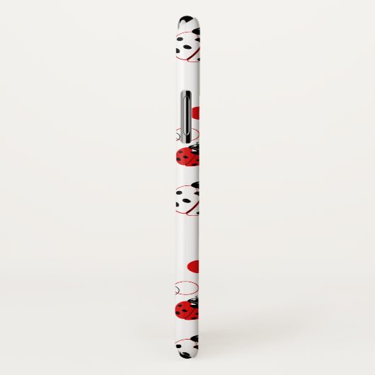 Eenvoudig rood, zwart en wit ladybug-patroon Case-Mate iPhone case (Achterkant / rechts)