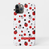 Eenvoudig rood, zwart en wit ladybug-patroon Case-Mate iPhone case (Achterkant)