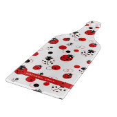 Eenvoudig rood, zwart en wit ladybug-patroon snijplank (Hoek)